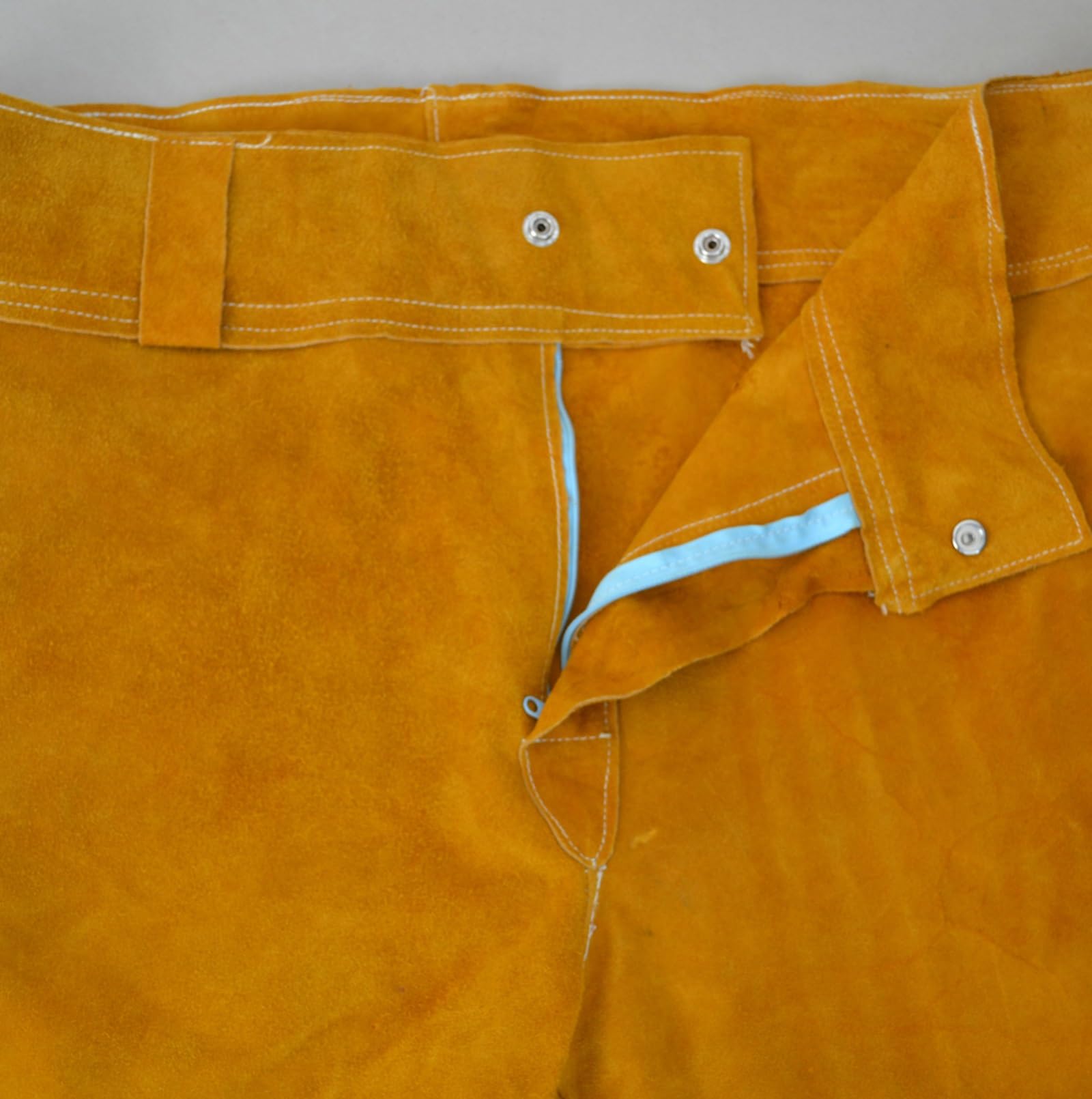 Abbigliamento da Saldatura in Pelle Giacca Spaccata Resistente al Calore e Alla Fiamma con Tasche per Attrezzi Carpenteria Meccanica per Uomini e Donne