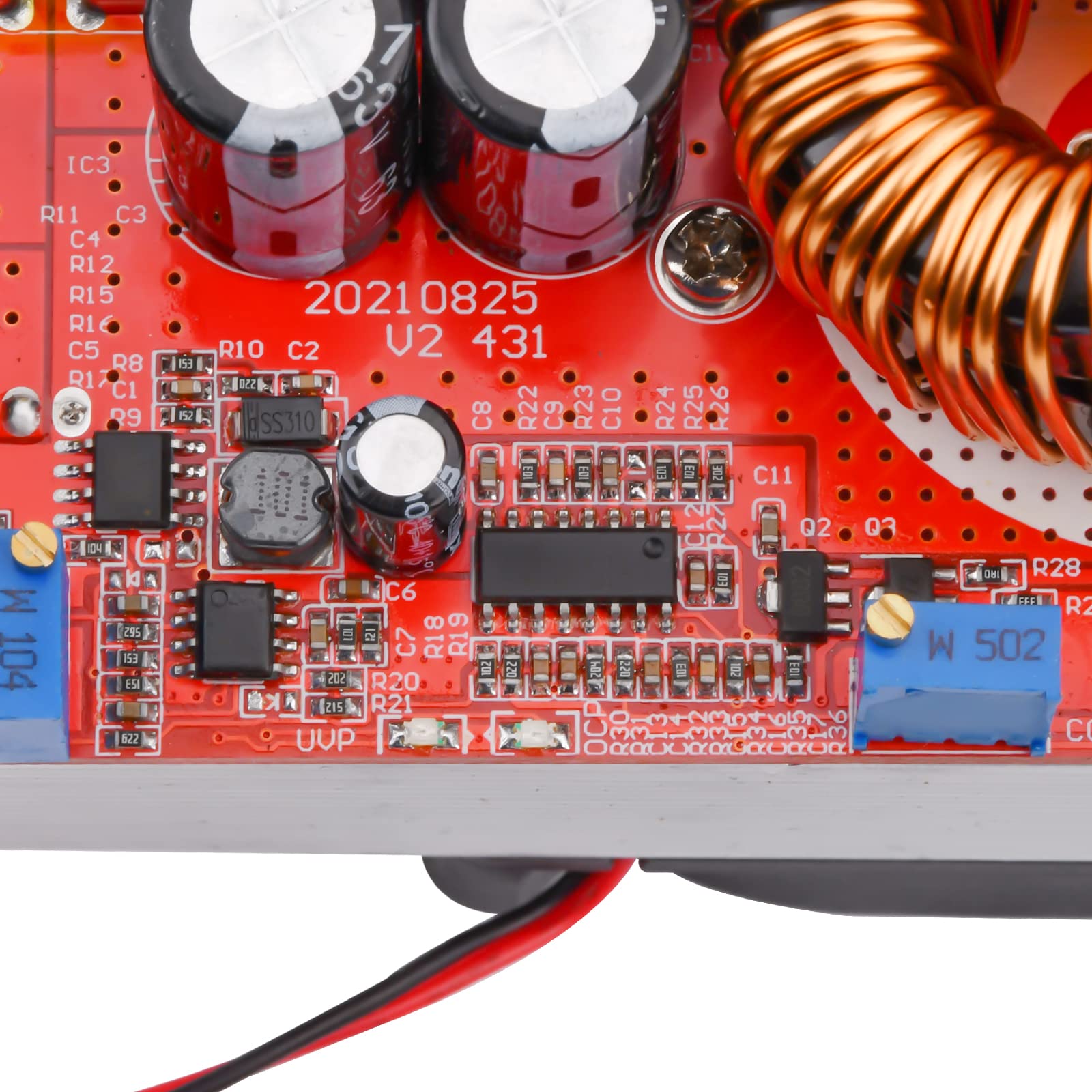 Aideepen Convertidor de impulso de 1800 W, 40 A, CC CC, convertidor ascendente, módulo de alimentación constante, 12-60V hasta 12V-90V