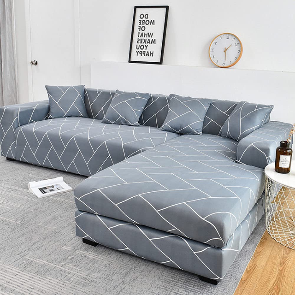 Housse de canapé élastique 2 places housse de chaise sectionnelle en L