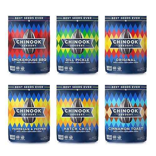 Miniatura 4 de Chinook Seedery Smokehouse BBQ Flavor 4 oz (paquete de 12) y muestra de 4 onzas (paquete de 6) Combo – Semillas de girasol jumbo tostadas – Snacks