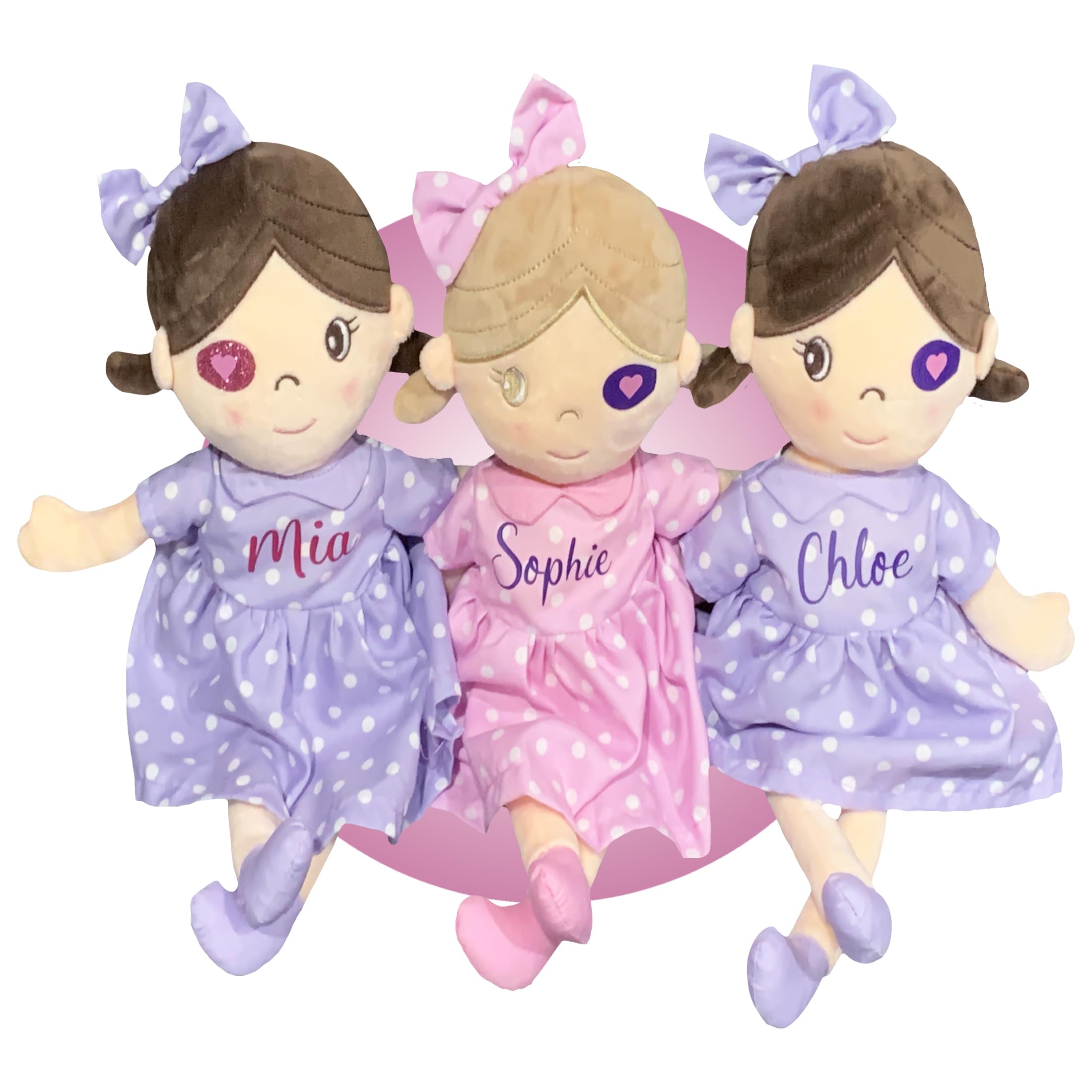 Doll With Eye Patch - Personalized 14" Eye Patch Dolls For Kids - Eye Patch Gifts - Choose Your Eye Patch Location - Baby Doll With Eye Patch - Eye Patch For Dolls by Kikilishop