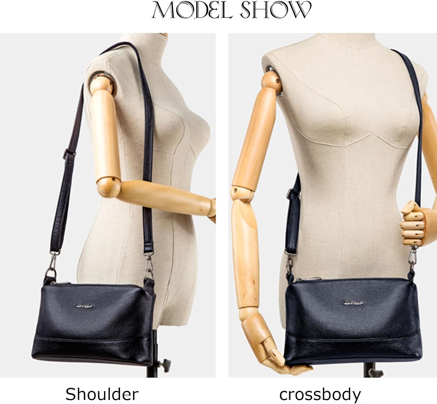 Purse Strap Replacement Adjustable - Full Grain Microfiber Leather for Shoulder Crossbody Bag. 55 Inch Long - Image 7