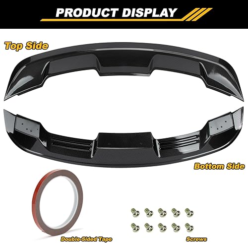 Miniatura 5 de PSLER Alerón estilo GT para Mustang Coupe 2DR, GT500 GT350 estilo 2015-2022, alerón trasero de automóvil estilo GT estilo deportivo tapa de maletero