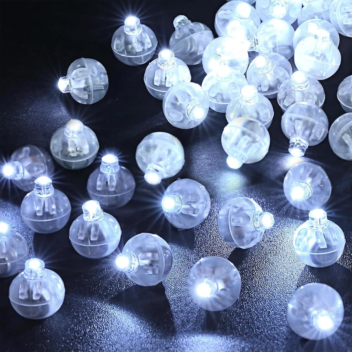 GoldRock LED Ballons Lichter, 50 Stk Mini Led Licht, Leuchtende Luftballons, Ballonlichter Weiß, Led Luftballon für Geburtstag, Hochzeit, Halloween, Weihnachten, Karneval, Party Deko