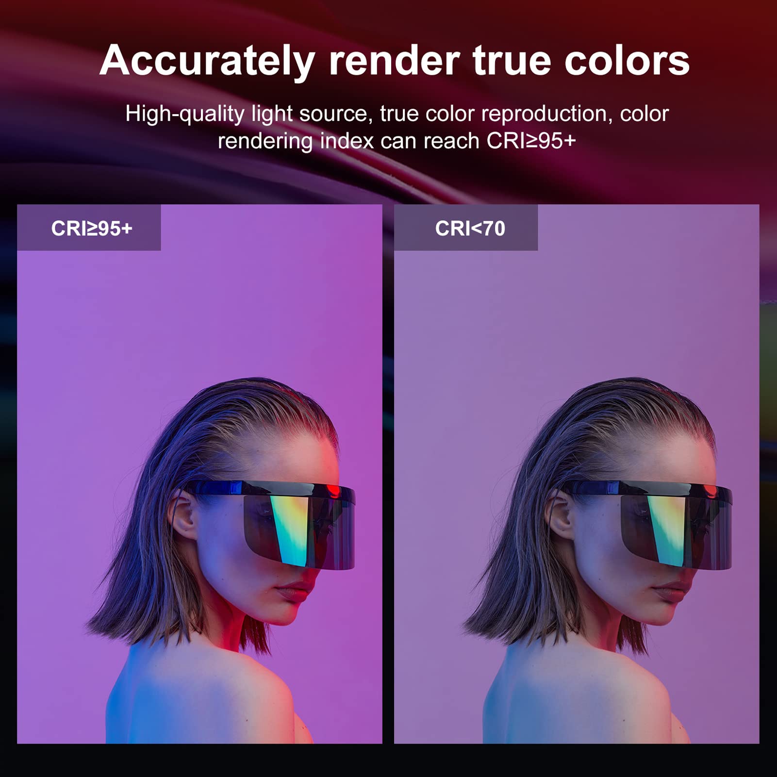 Amazon | LEDビデオライト、3000-6500KフルカラーRGB、18シーンモード