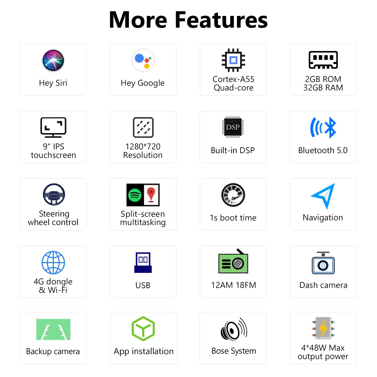 Eonon Android 11 Car Stereo, CarPlay & Android Auto Car Stereo Receiver, 9 Inch Single Din Car