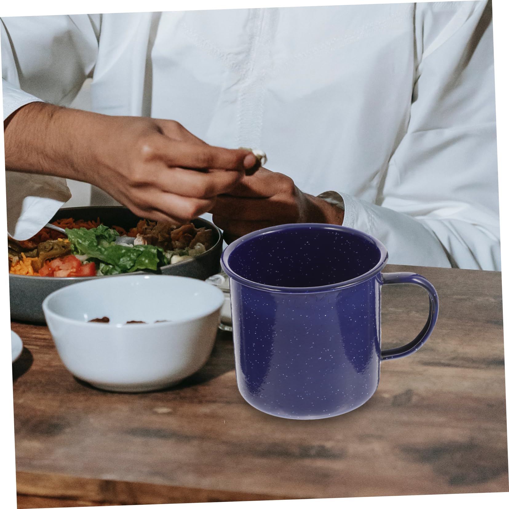 ABOOFAN 2stücke Emaille Tasse Klassischer Robuster Becher Für Kaffee Tee Und Milch Für Outdoor-aktivitäten Und Camping Leicht Zu Reinigen Und Langlebig