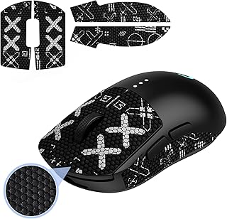 JINGDU Mouse Grip Tape Compatible with Logitech G Pro Wireless, Anti-slip Sweat Resistant Mouse Sticker for GPW Gaming Mouse, Ultrathin Grip Sticker for G Pro Wireless Mouse,BlackX