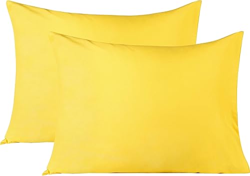 BEDSUM Fundas de almohada de microfibra, ultra suaves y resistentes a las arrugas con cierre de sobre.