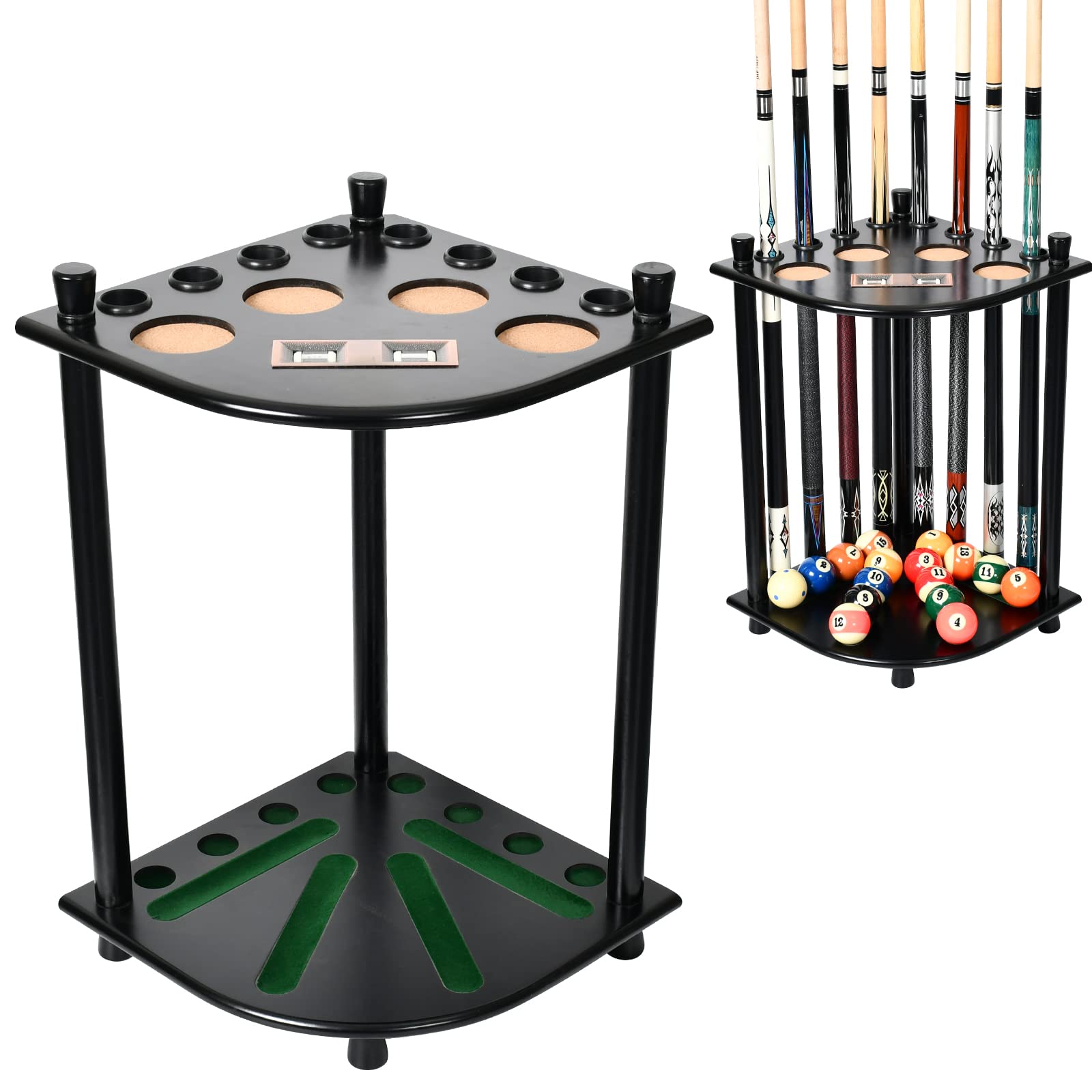 Buy Yoom Pool Cue Rack Pool Stick Holder Corner Rack, Billiard Cue Stick Holder Floor Stand