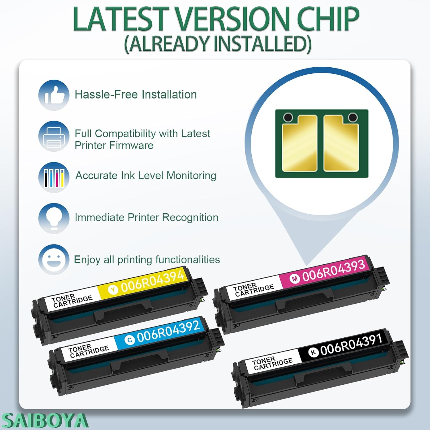 C230 C235 High-Yield Toner Cartridge Replacement for Xerox 006R04391 006R04392 006R04393 006R04394 Works with Xerox C235DNI C230DNI Printer (Black,Cyan,Magenta,Yellow)