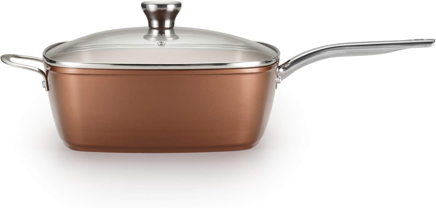 TFal Endura Square Multipot with Lid, 10", Copper Home