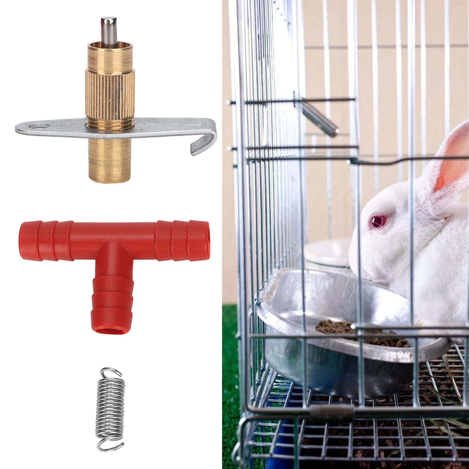 Abbeveratoio per conigli, tenuta duratura, per fontana per animali domestici, 100 pezzi (fontana per conigli con tettarella)