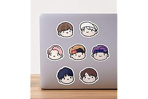 BTS Not Today Chibi Member Faces Vinyl Stickers