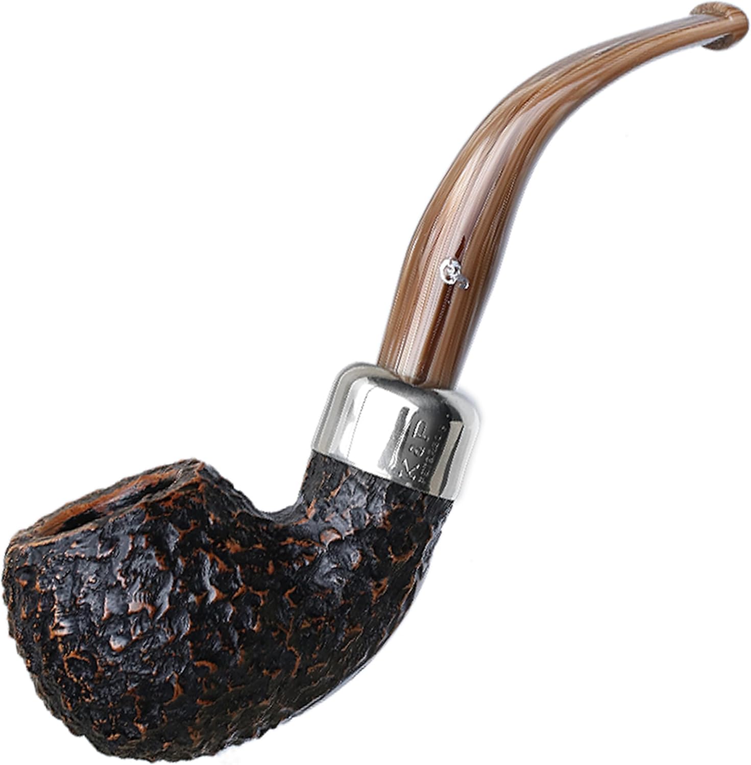Peterson Pipes Derry Series - Army Mount Handmade Irish Wood Briar Pipe, 3mm (03 Bent Apple)