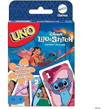 Mattel Games UNO Disney's Lilo and Stitch Card Game for Children Adults and Families with Cards and Rules Based on the Movie JCC10