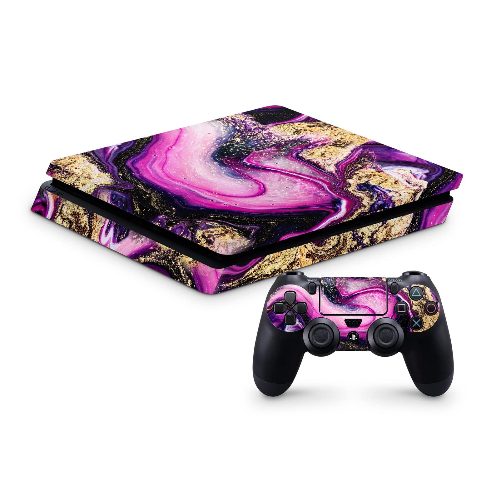 ZOOMHITSKINS PS4 Controller Skin - Pink Pastel Marble Design 3M Vinyl Protective Wrap