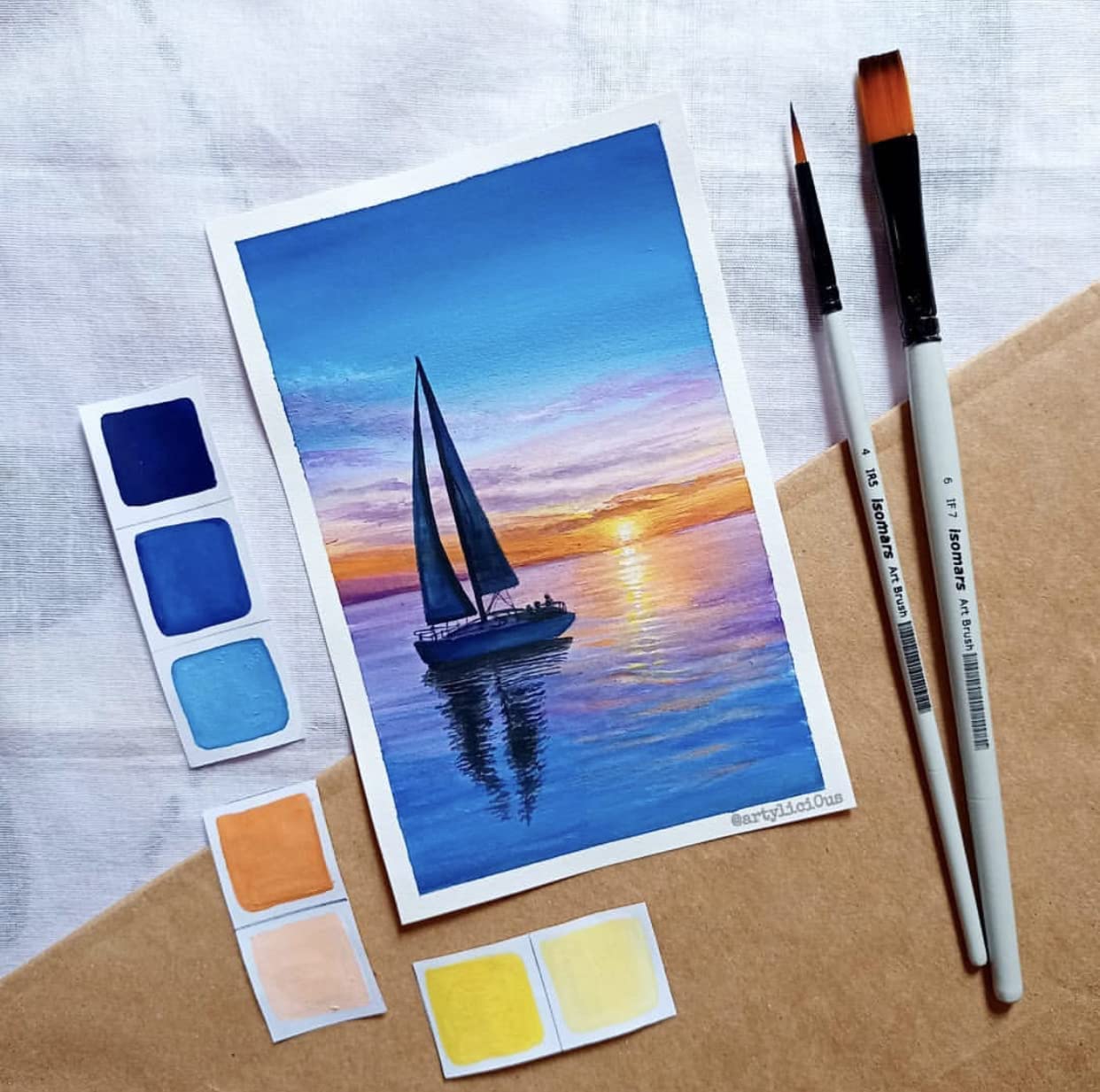 Zen Sangam A4 Expert Akwarela 300 g/m² 60% bawełna tłoczona na zimno podkładka papierowa do szkicowania - 24 arkusze (48 stron) - papier akwarelowy - książka akwarelowa (krajobraz A4)