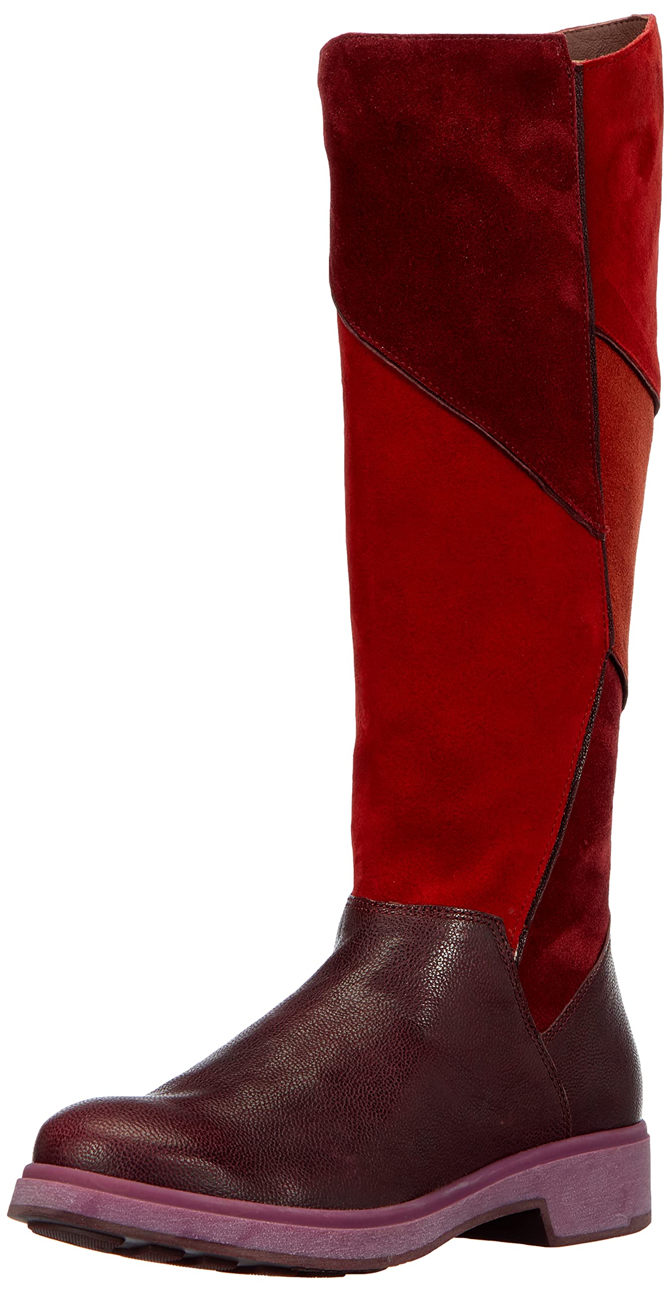 Think! Women's Cogita Sustainable Patchwork Loden Lining Boots, 5000 Chianti Kombi, 37.5 EU