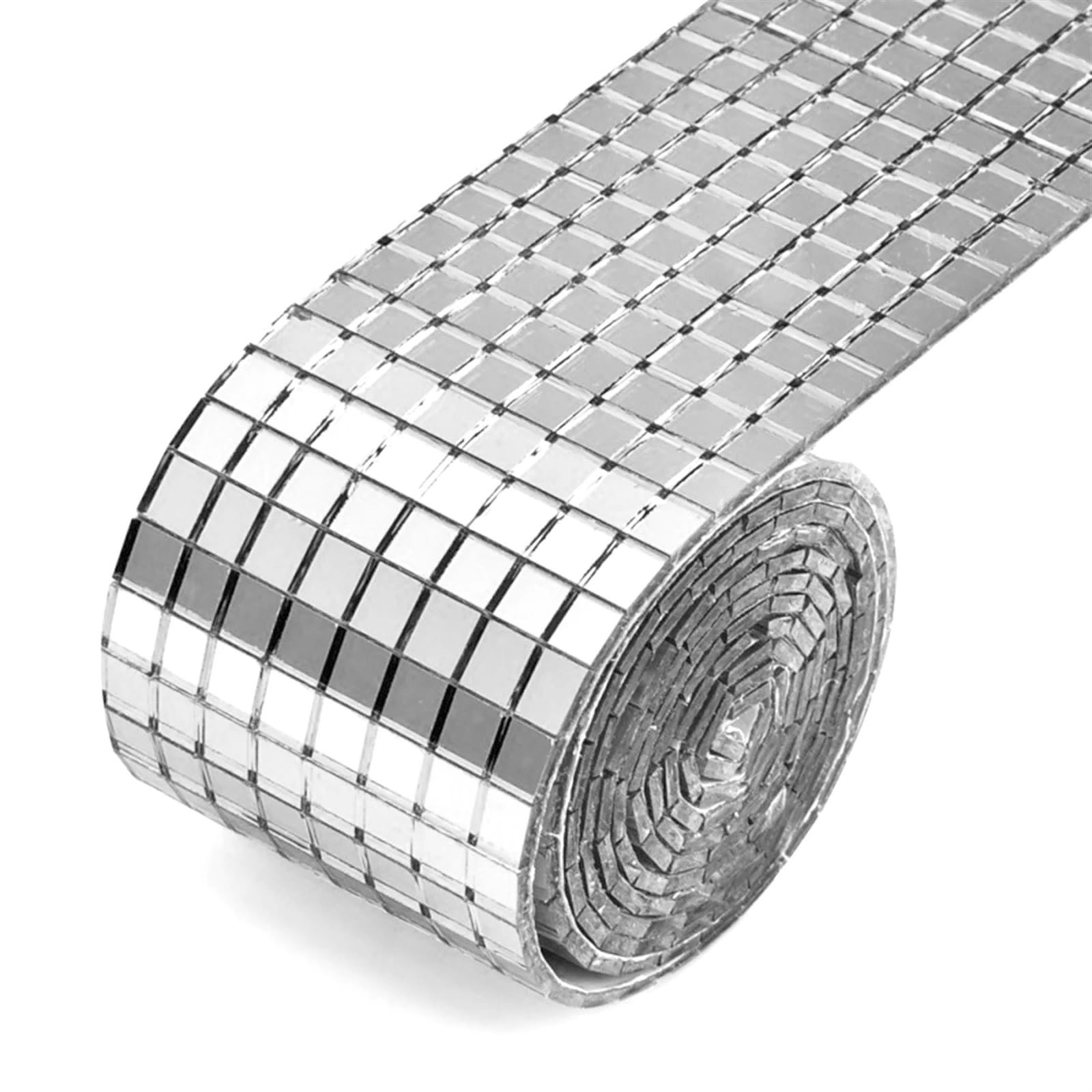 Ekalgretra Silver Mosaic Making Supplies Self Adhesive 5X5mm Square Mirror Mosaic Tiles For Interior Decoration, Diy Art Collage(,4X30cm)