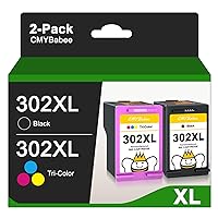 CMYBabee 302 XL 302XL Cartucce d'inchiostro Rigenerate per Cartucce HP 302 Nero e