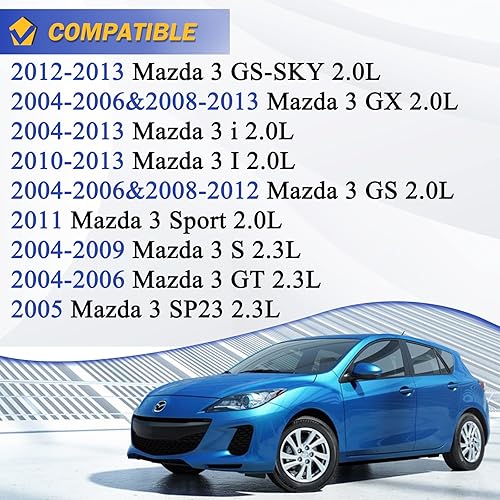 Miniatura 2 de Tanque de expansión del radiador del depósito del refrigerante del motor delantero para Mazda 3 2004-2013 2.0L 2.3L 603-043