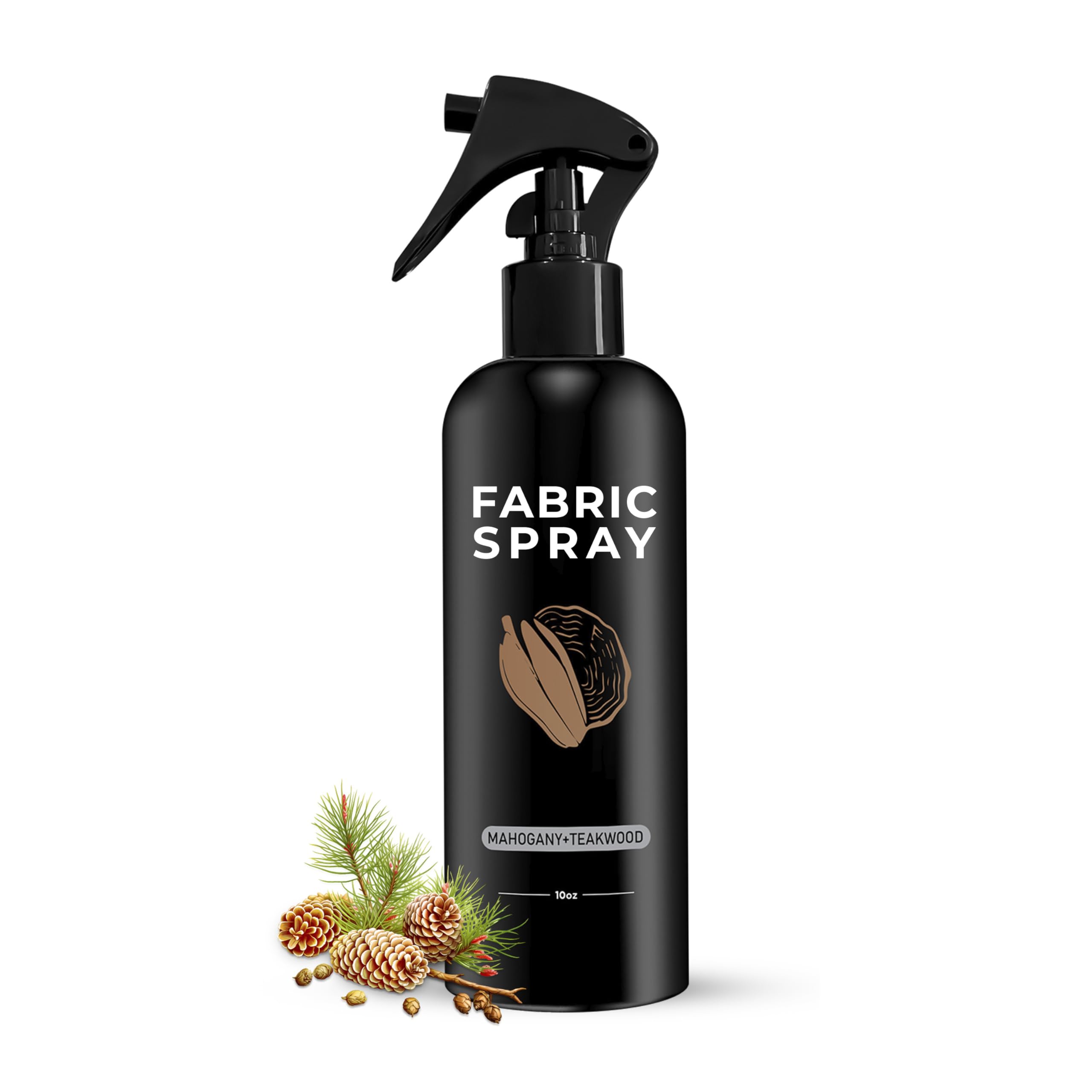 605Products Linen & Fabric Spray - Home Fragrance Freshener for Bedding & Laundry, Natural Deodorizer with Essential Oils - Mahogany Teakwood (10oz)