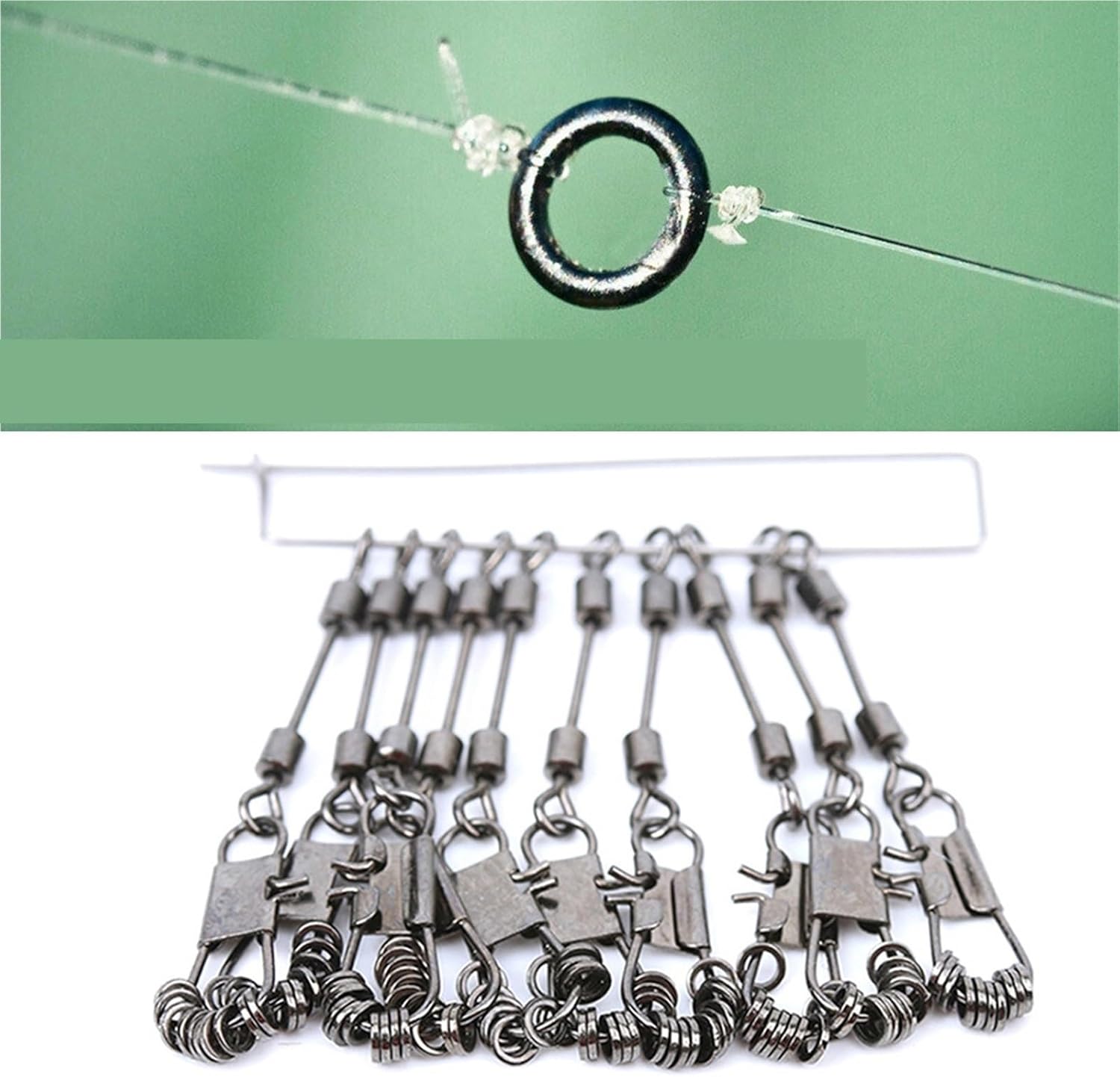 Fly Fishing Tippet Rings 15pcs Stainless Steel Euro Nymph Fly Fishing Tippet Rings, for Competition Leader Line