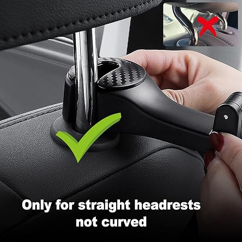 Miniatura 4 de ETBIENTÔT Paquete de 2 ganchos para asiento de automóvil mejorados 2023, ganchos ocultos de rotación de 360, mantiene tu automóvil ordenado y
