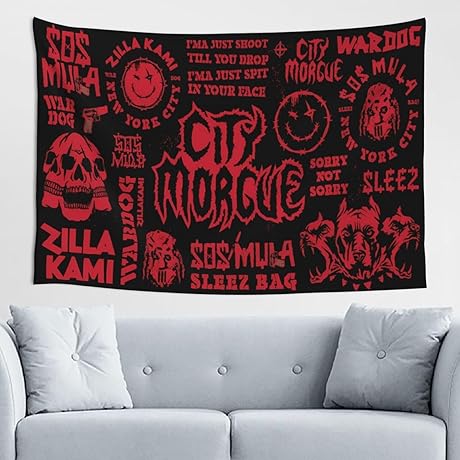 NEWCREATEES 60 x 40 Inch City Morgue Poster Wall Hanging Tapestry