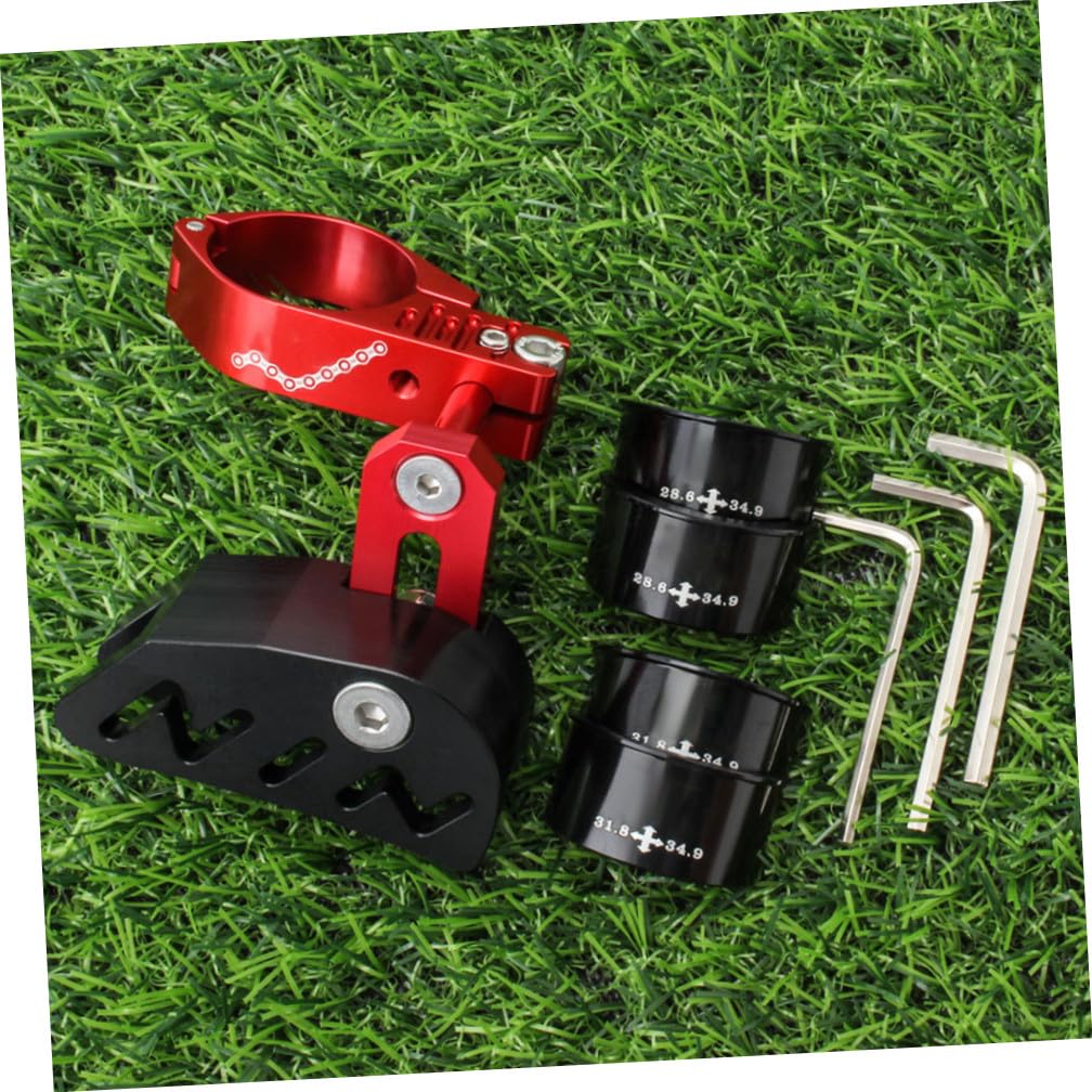 TOYANDONA Guida Catena Bici Stabilizzatore Rosso Lega di Alluminio | Pom, Previene la Caduta della Catena, per Deragliatore Anteriore e Disco Singolo