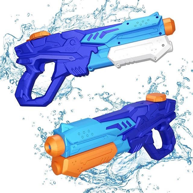 MOZOOSON 2 Water Pistols for Kids, Powerful Water Gun with Long Distance, Long Range Squirts up to 33ft, Water Guns Suitable for Kids Adults for Garden Games, Cat Deterrent