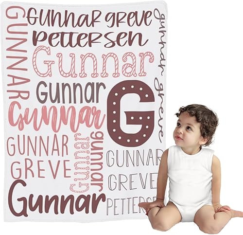 Manta de bebé personalizada para niña, mantas de bebé personalizadas para niños, regalos personalizados para bebés, mantas con nombre, manta suave
