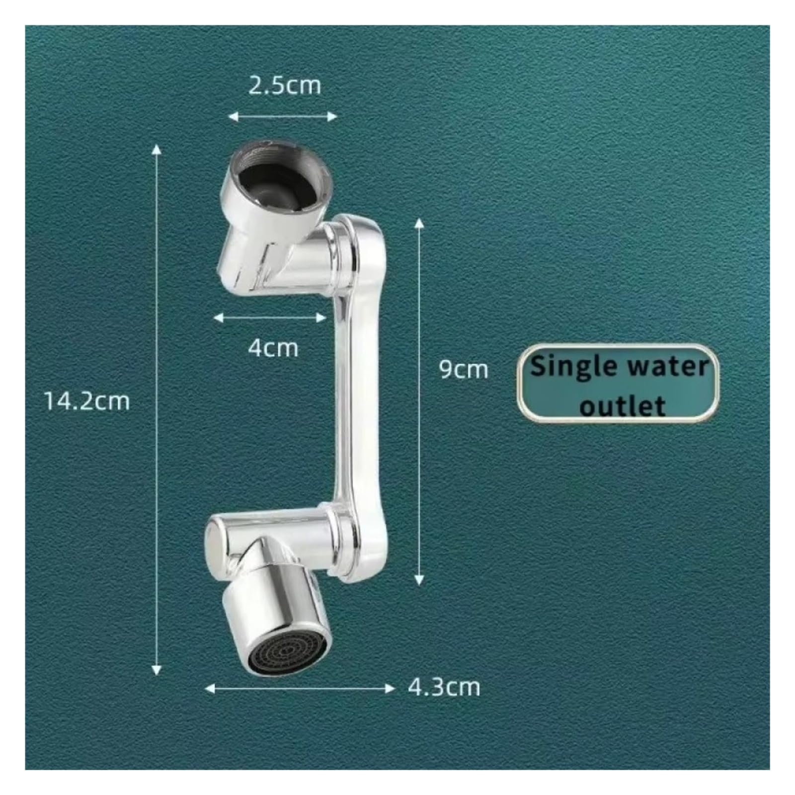 Estensore per rubinetto girevole a 1080°, a prova di spruzzi, 2 modalità, aeratore d'acqua in lega, risparmio idrico, per cucina, bagno, lavello (un modello)