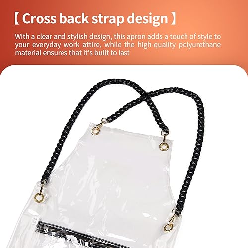 Miniatura 5 de Delantal transparente para estilista, delantal transparente e impermeable para peluquero o estilista de uñas