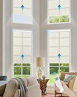 Vista 22 de Persianas enrollables motorizadas de filtrado de luz con control remoto, persianas inteligentes para ventanas que funcionan con Alexa Google a