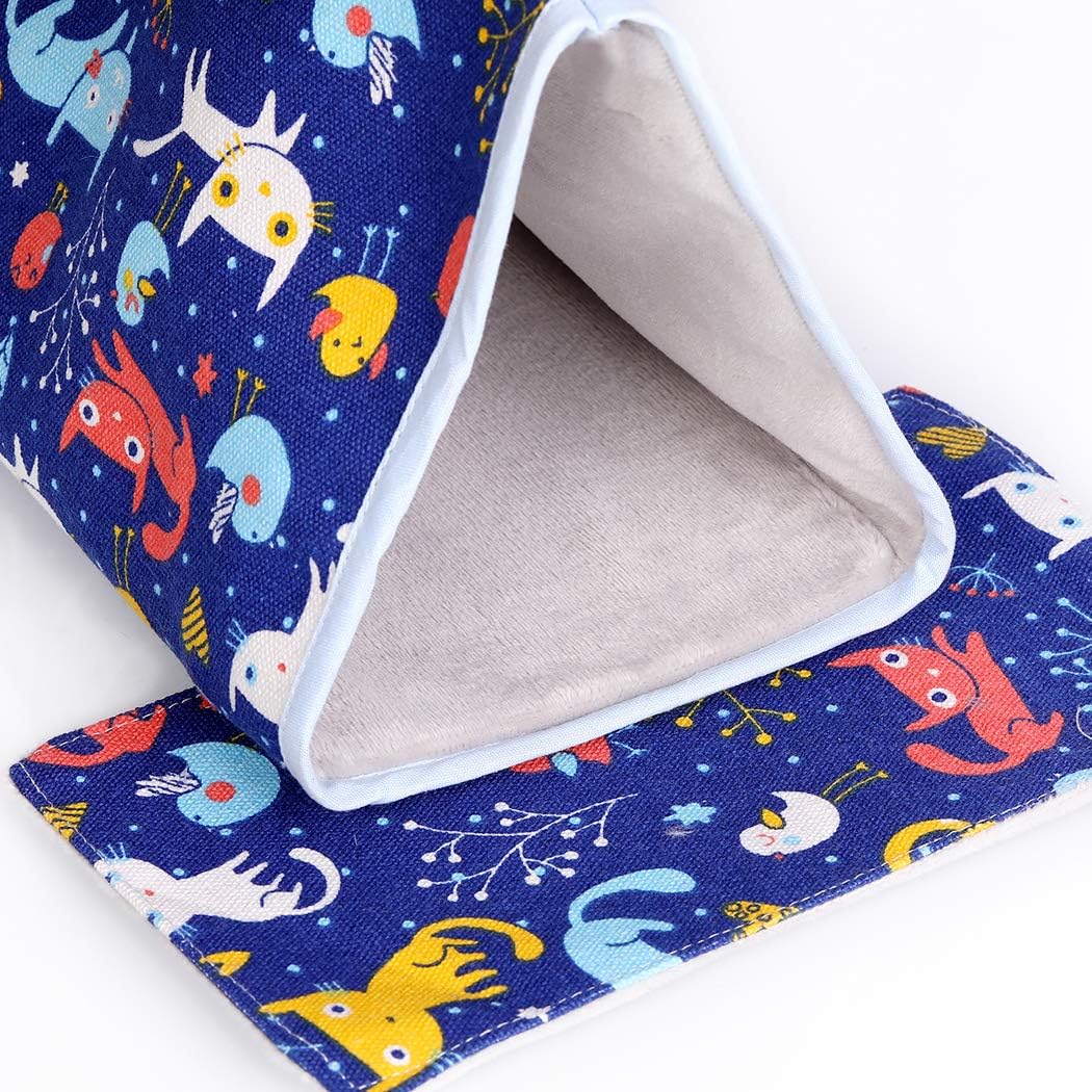 KINTOR Bird Nest Snuggle Hut,Parrot Habitat Cave Hanging Tent for Small Medium Parrots Budgies Eclectus Parakeet Cockatiels Lovebird African Grey (Blue Cat, S-8.6x5.1x5.4) : Pet Supplies