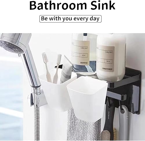 Miniatura 4 de 5 portavasos colgantes para carrito rodante, carrito de almacenamiento, cesta de almacenamiento para cocina, baño, soporte colgante de escritorio,