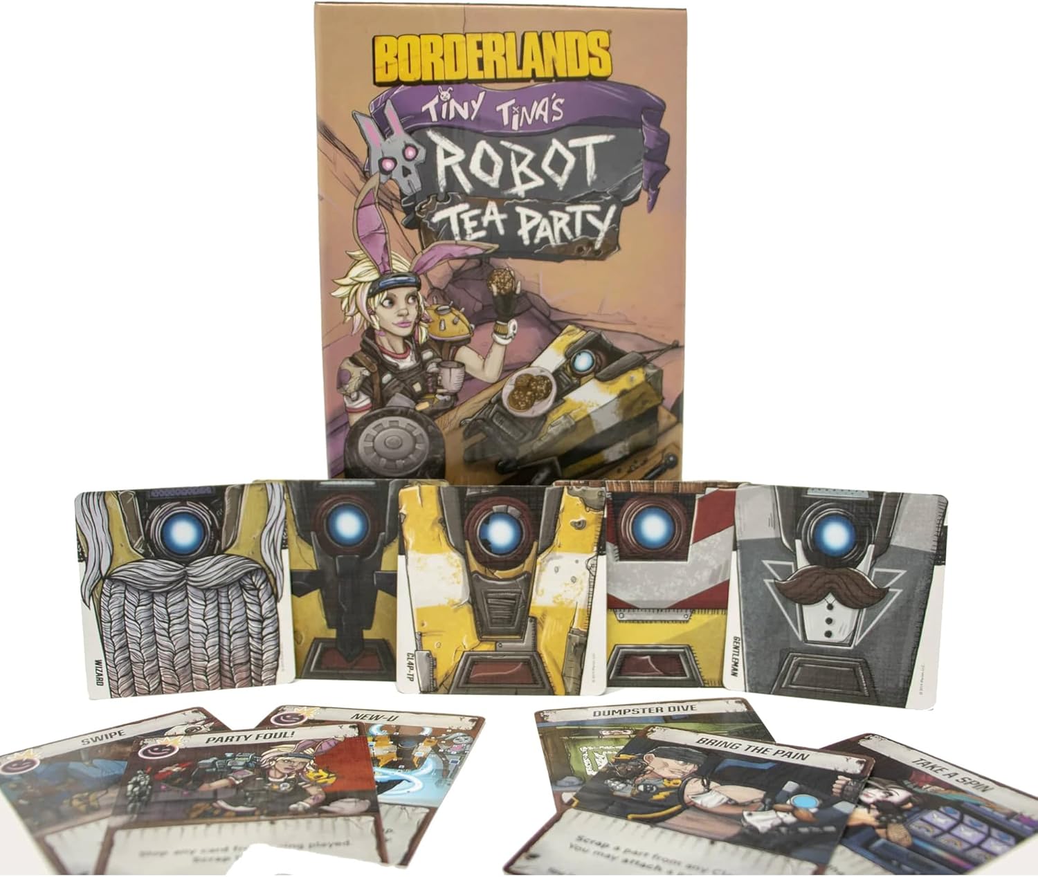Nerdvana Game: Borderlands: Tiny Tina's Robot Tea Party - Roleplaying Card Game, Strategy Game, Officially Licensed, Ages 13+, 2-5 Players, 15 Min