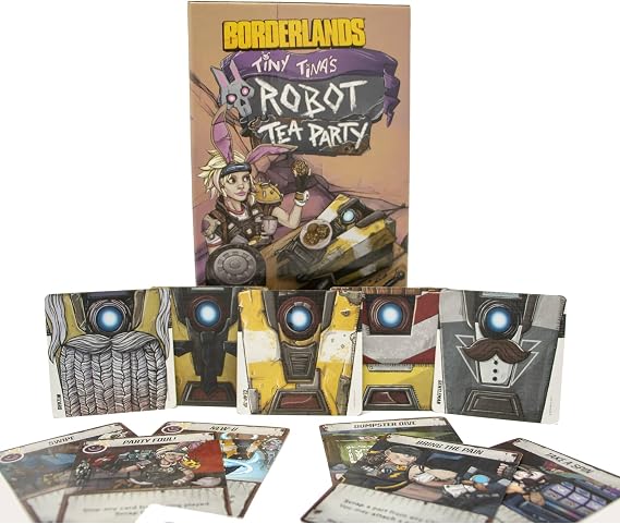 Nerdvana Game: Borderlands: Tiny Tina's Robot Tea Party - Roleplaying Card Game, Strategy Game, Officially Licensed, Ages 13+, 2-5 Players, 15 Min