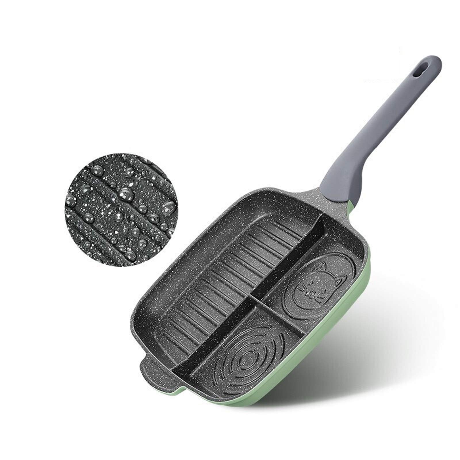 Padella Antiaderente 26 cm frigge padella non bastone friggere padella Pancake multifunzione Pancake Artefatto per colazione, lega di alluminio fritto a forma di uovo fritto, per tutta la stufa per tu