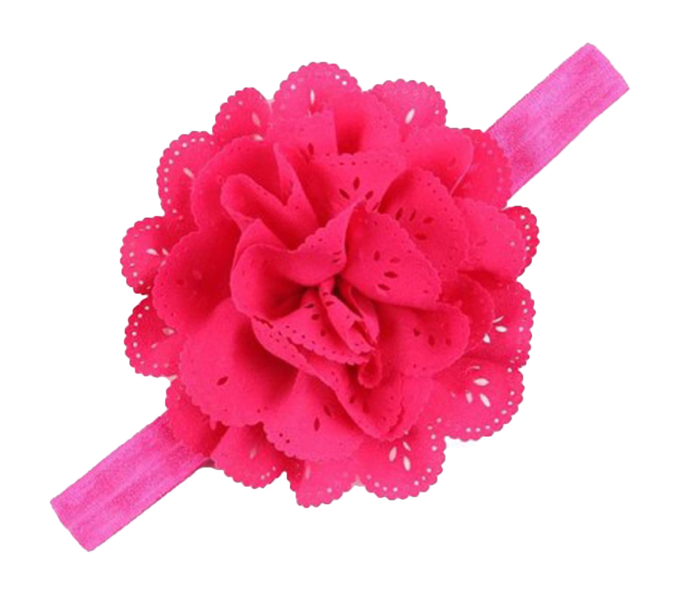 Fuchsia Pink Flower Newborn to Five years Baby Girl Headband(Kids Hair Accessories) AKHA1167FP-image-9