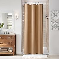 Vista 157 de Naturoom cortina de ducha de 36 pulgadas - cortina de ducha estrecha para espacio pequeño, de medio tamaño, de lino verde ultra gruesa, juego