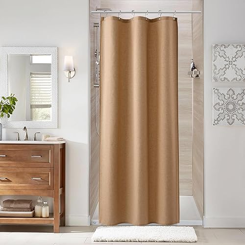 Miniatura 157 de Naturoom cortina de ducha de 36 pulgadas - cortina de ducha estrecha para espacio pequeño, de medio tamaño, de lino verde ultra gruesa, juego