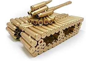 Bullet Shell Casing Shaped Army Tank Metal Sculpture: The Ultimate Military Gift for Men