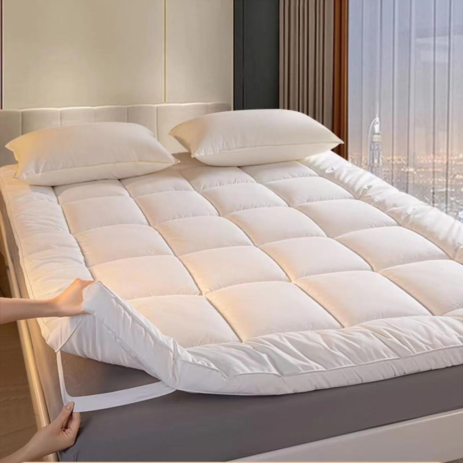 Materasso Futon da Terra Materasso Futon Giapponese Da Pavimento In Cotone Arrotolabile King Size Materasso Morbido Pieghevole Anti-pressione For Letto Matrimoniale/singolo Dormitorio For Studenti Mat