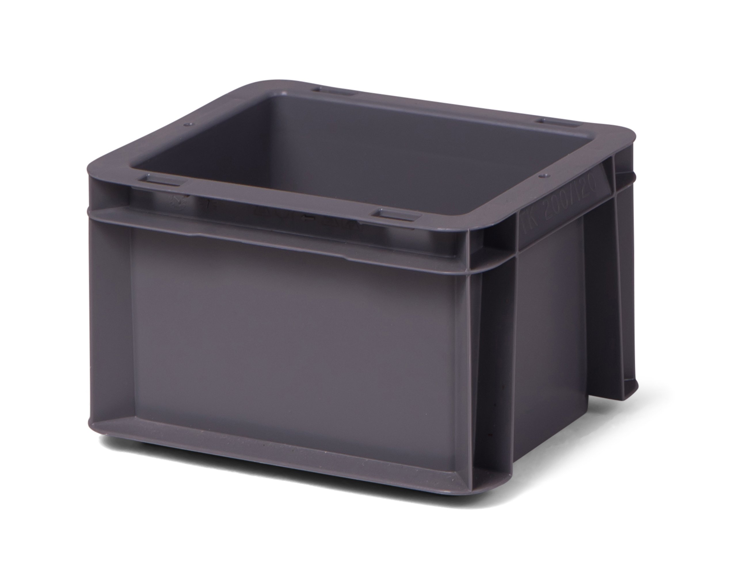 1a-TopStore 16 Stk. Transport-Stapelkasten TK212-0, grau, 200x150x120 mm (LxBxH), aus PP, Volumen: 2 Liter, Traglast: 10 kg, lebensmittelecht, made in Germany, Industriequalität