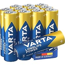 Varta – Batteria alcalina – AA x 8+4 Free – Longlife Power (LR6) (la confezione può variare)