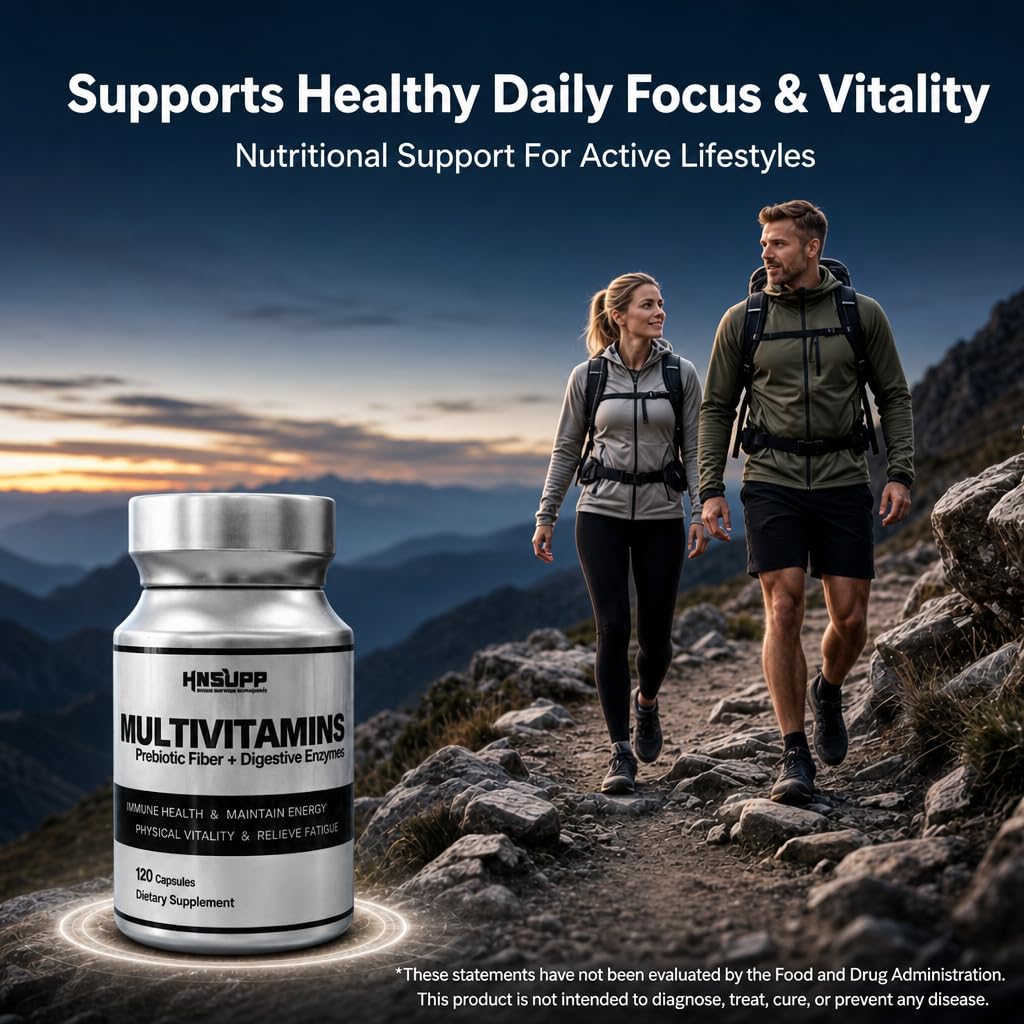 Multivitamins for Men Women with Digestive Enzymes, 120 Capsules — Amazon image 6