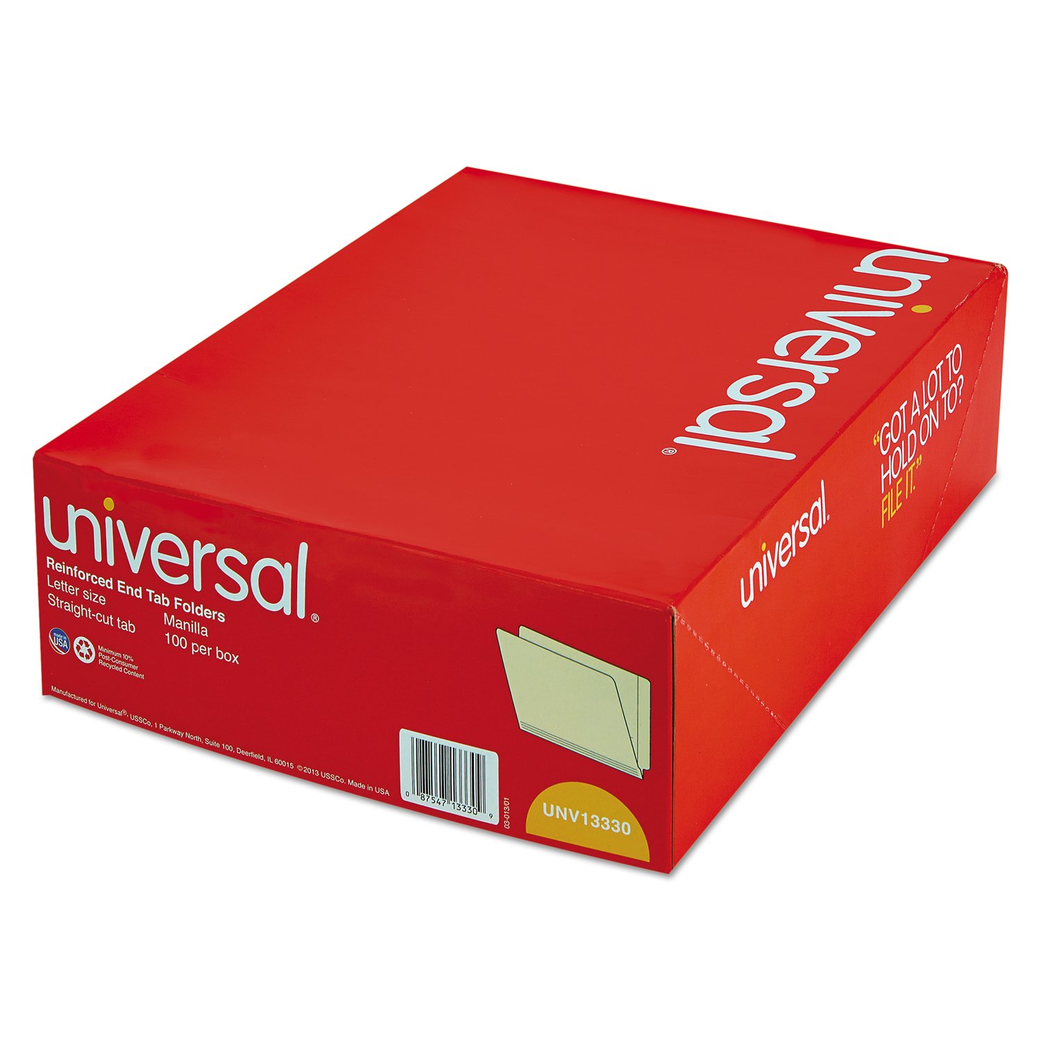 Universal Manila 13330 - Cartella per mensole, rinforzata, 100 pezzi